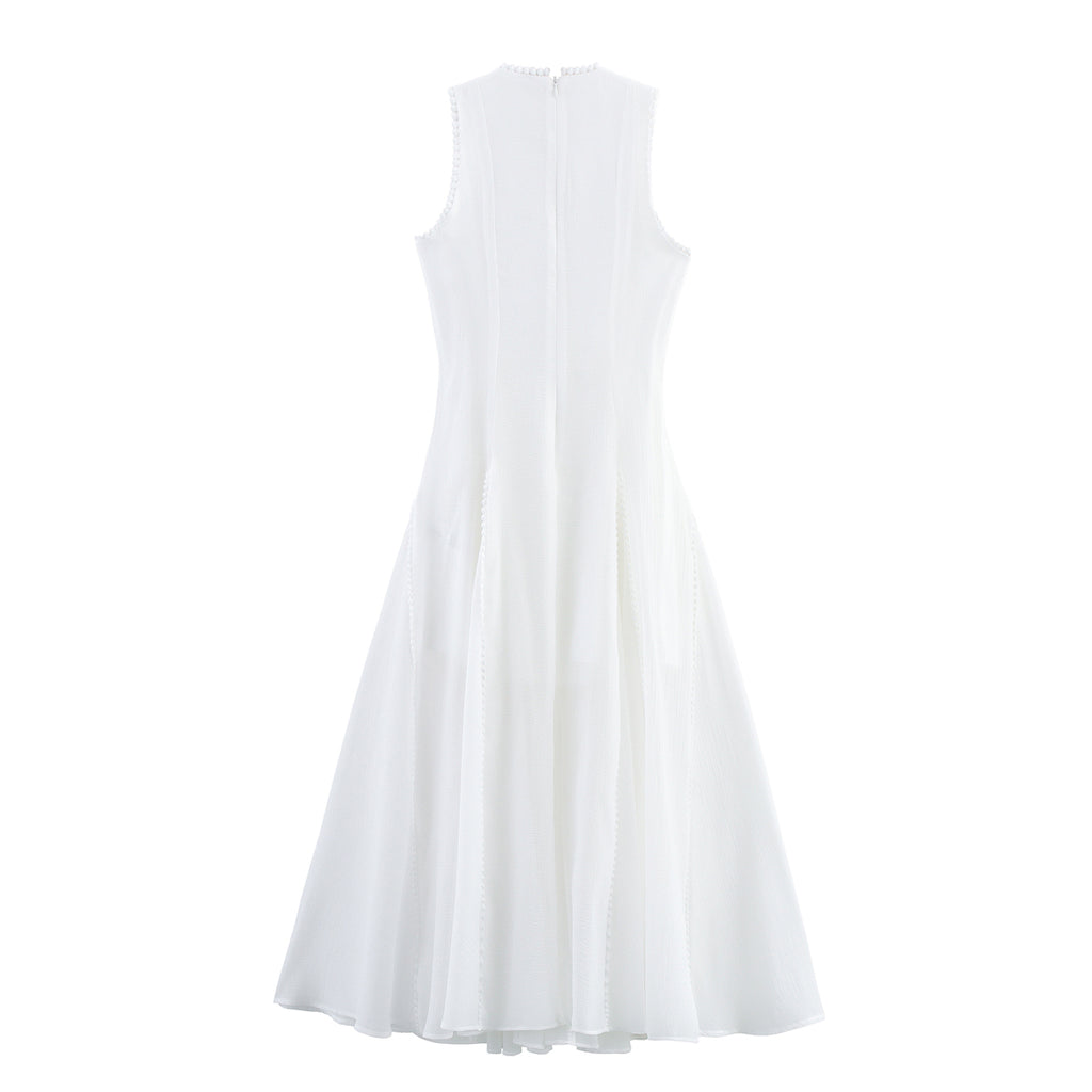 Women's Sleeveless Crew-Neck Maxi Dress