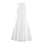 Women's Sleeveless Crew-Neck Maxi Dress