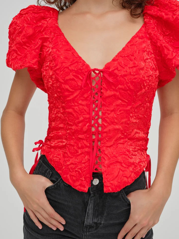 Women's Puff-Sleeve Top