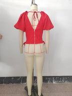 Women's Puff-Sleeve Top