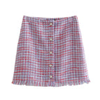 Women's Artificial Pearl Suspender Top and Skirt Two-Piece Set
