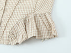 Women's Summer French Retro Plaid Vest and Skirt Two-Piece Set