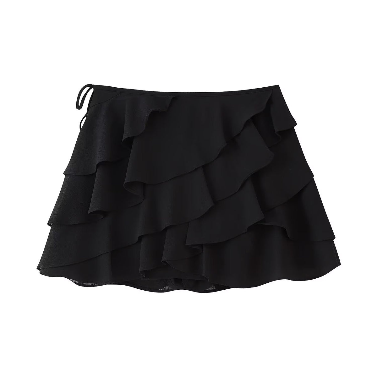 Women's French Design Laminated Decoration Shirt Laminated Decoration Culottes