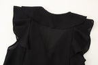 Women's French Design Laminated Decoration Shirt Laminated Decoration Culottes