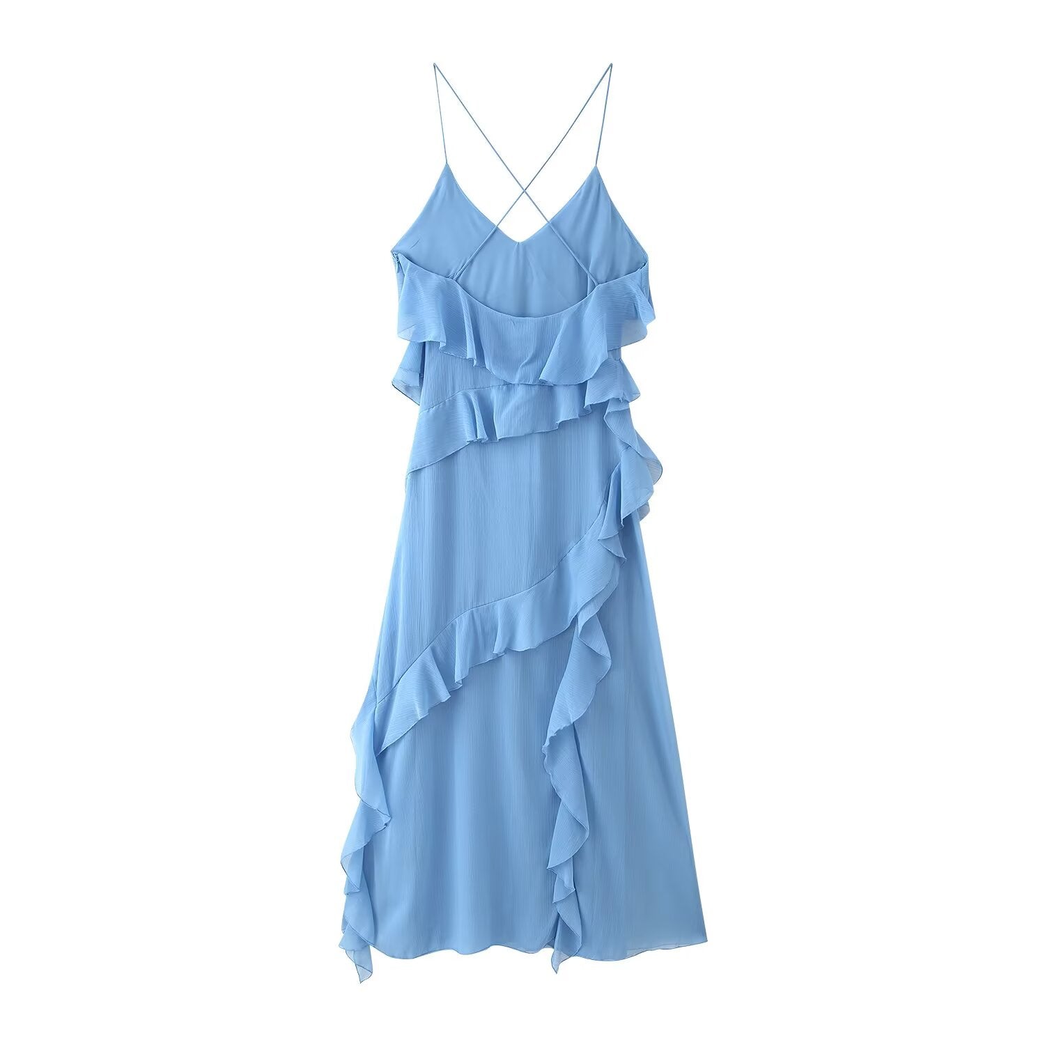 Women's Halter Ruffle Backless Dress