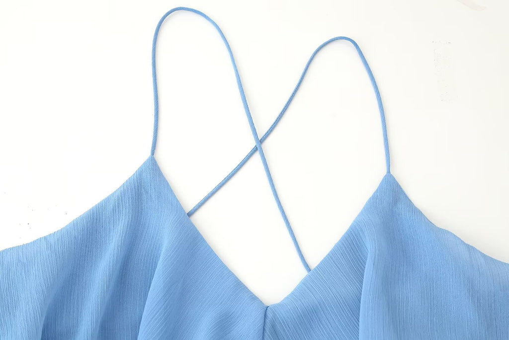 Women's Halter Ruffle Backless Dress