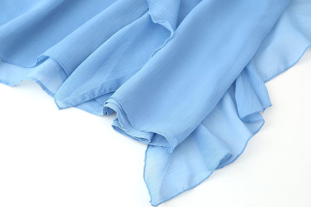 Women's Halter Ruffle Backless Dress