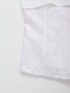 Embroidered Poplin Top
