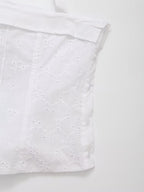 Embroidered Poplin Top