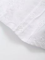 Embroidered Poplin Top