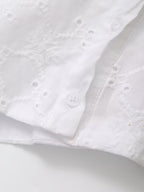 Embroidered Poplin Top