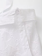 Embroidered Poplin Top