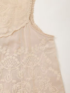 Contrast Embroidered Sleeveless Mini Dress