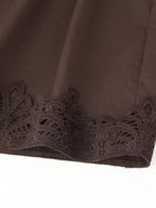Lace Button Cutout Maxi Dress