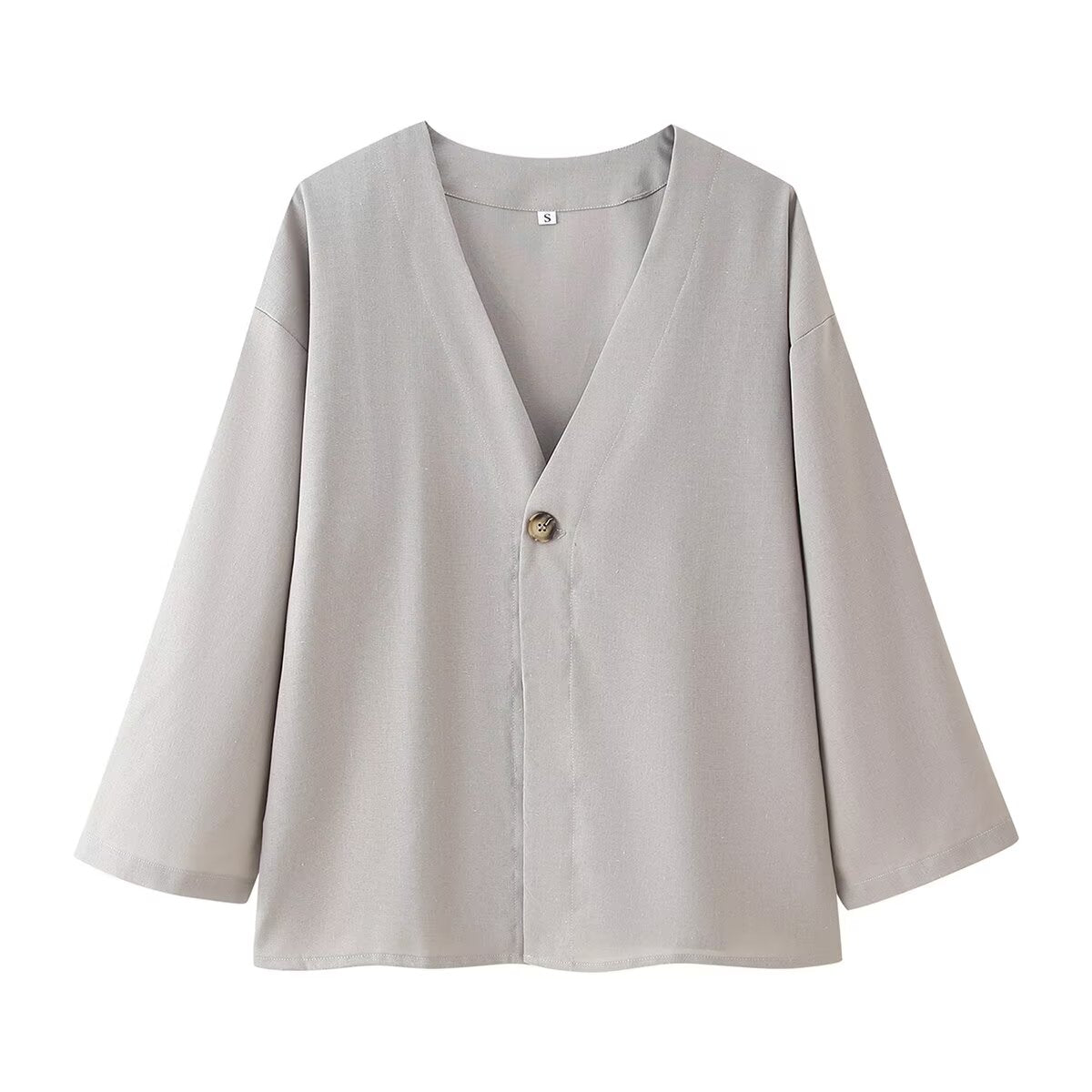 Summer Simple Casual Laid Back Loose Cotton Linen Solid Color Set