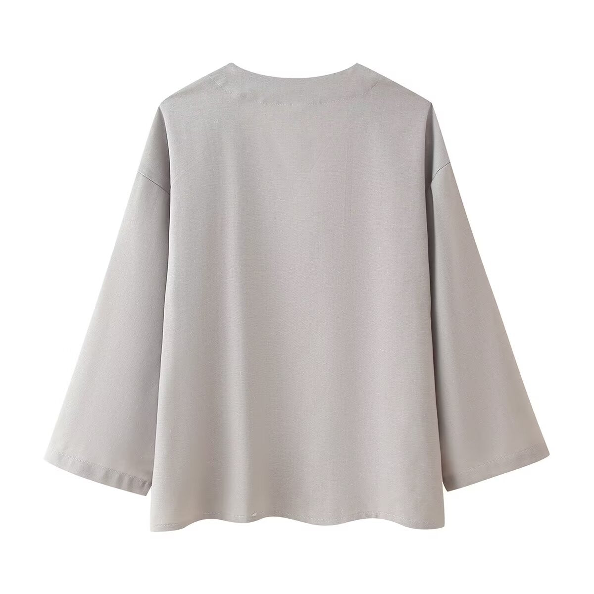Summer Simple Casual Laid Back Loose Cotton Linen Solid Color Set