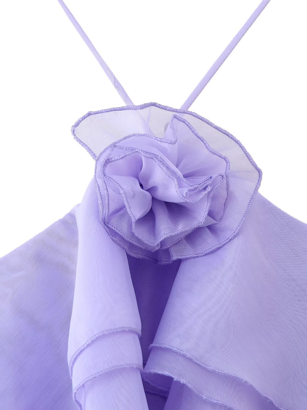 French Elegant Three Dimensional Floral Laminated Decoration Strappy