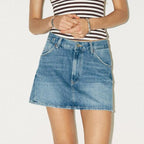 Loose A Line High Waist Denim Mini Skirt