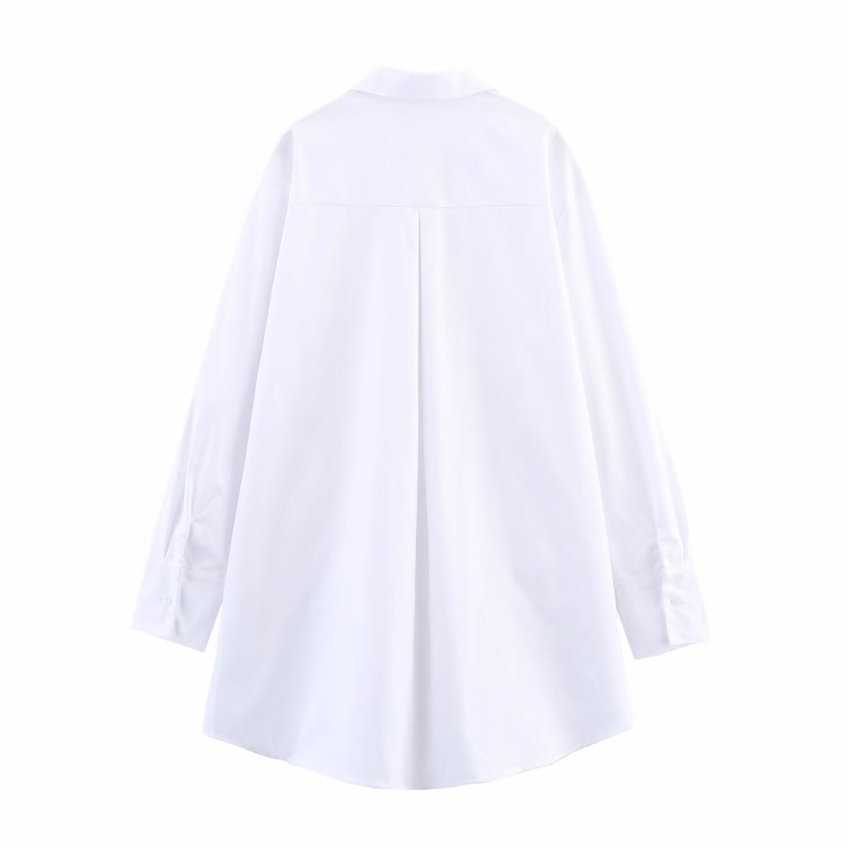 Women's Personality Bandage Decorative Collared Long Sleeve Shirt