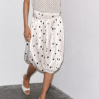 Polka Dot Pleated Midi Dress
