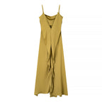 Women Clothing Summer Simple Camisole Split Dress