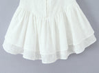 Women's Embroidered Floral Cotton Square-Neck Dress