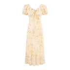 Women's Floral Ruched Bodycon Midi Dress