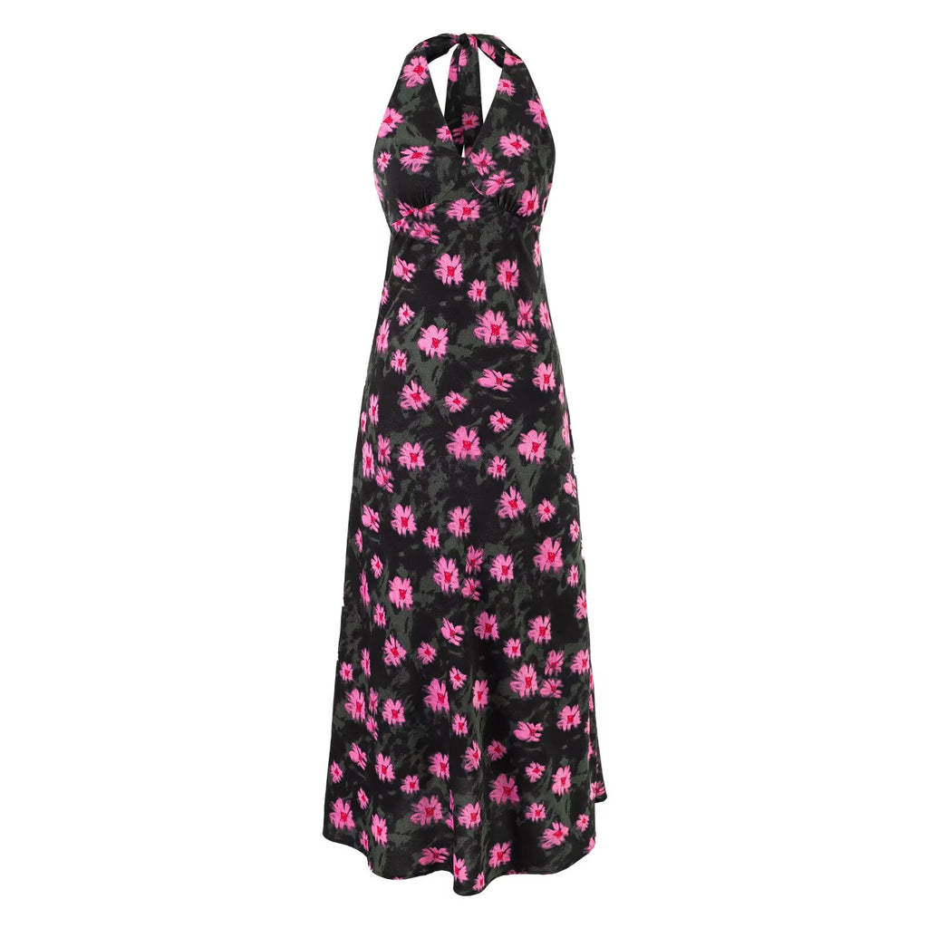 Black Bottom with Pink Flower