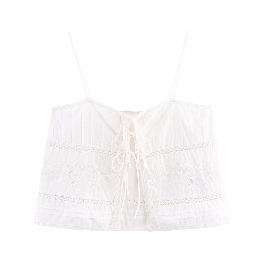 Women's Lace Hollow Out Cutout Out Embroidery Short Small Sling