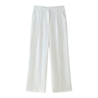 Women's Bow Tie Hanging Collar Vest Pleated Wide Leg Pants Sets