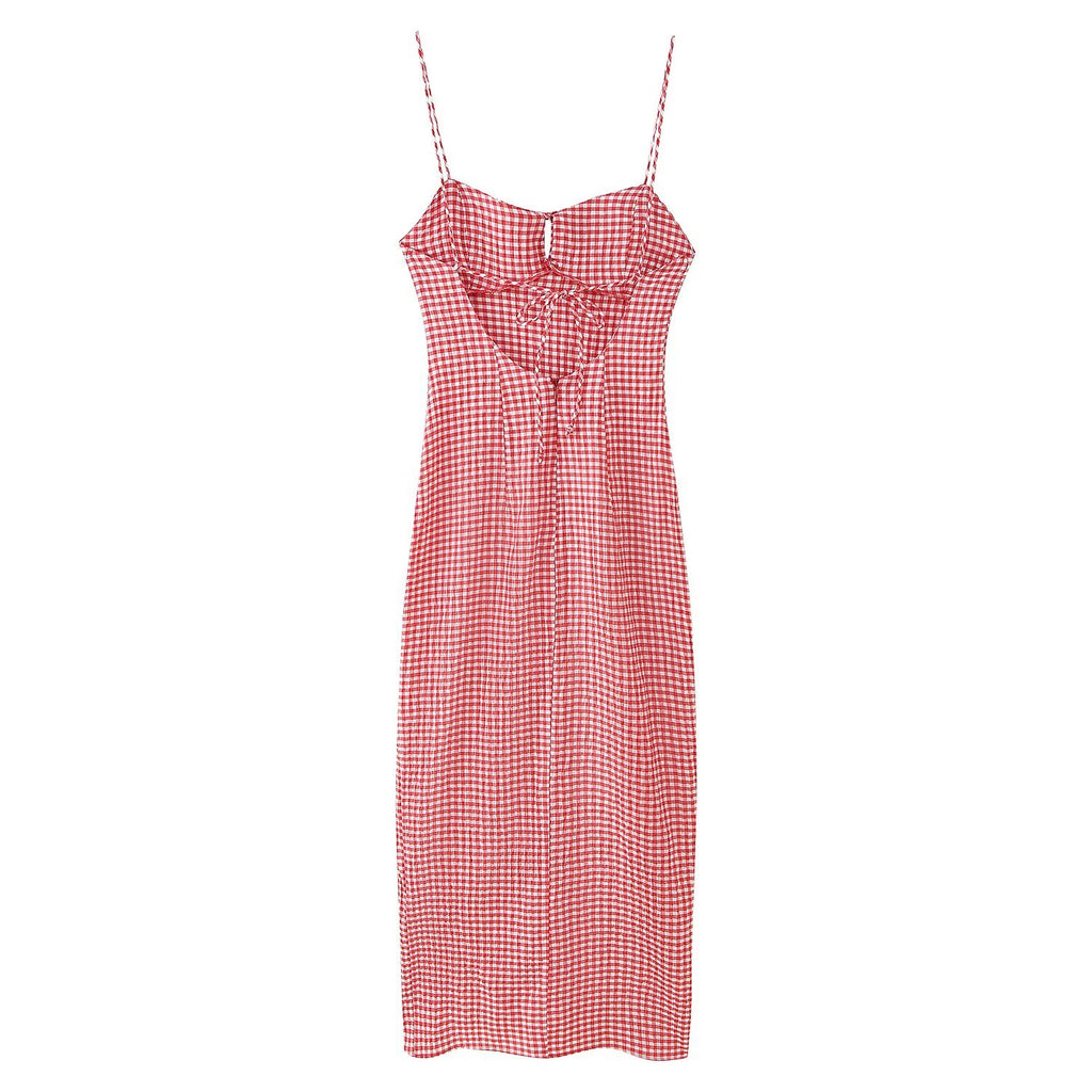 Women's Sleeveless Check Dress