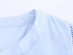 Women's Laminated Decoration Short Sleeve Shirt