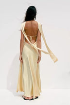 Women's Thin Scarf Silk Satin Texture Dress