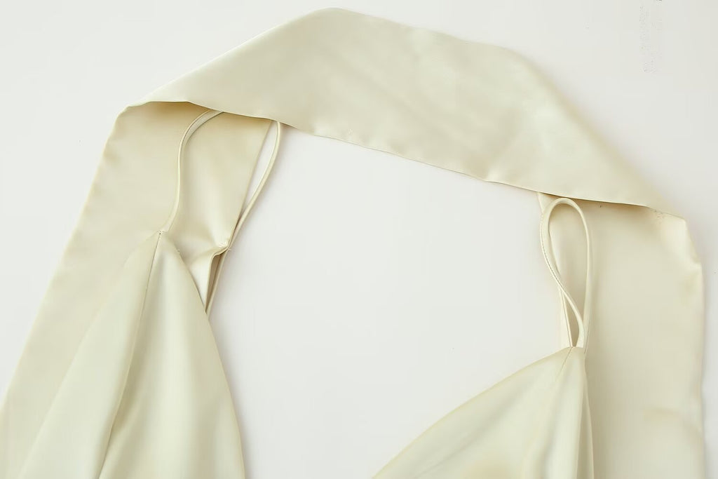 Women's Thin Scarf Silk Satin Texture Dress