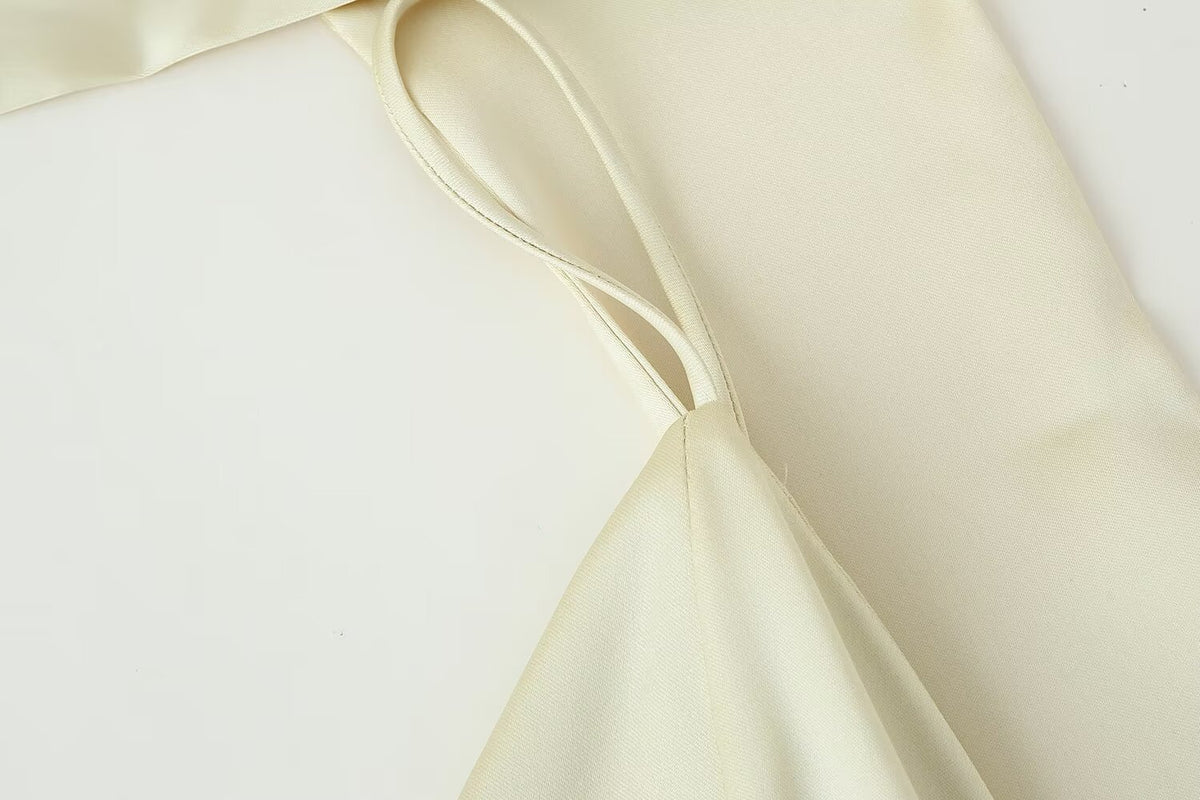 Women's Thin Scarf Silk Satin Texture Dress