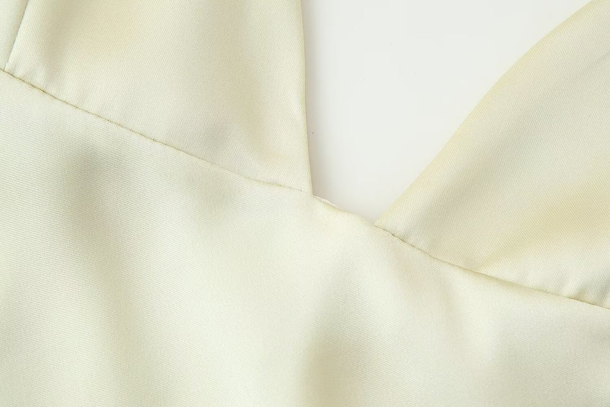 Women's Thin Scarf Silk Satin Texture Dress