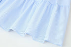 Women's French Striped Sleeveless Strap Dress