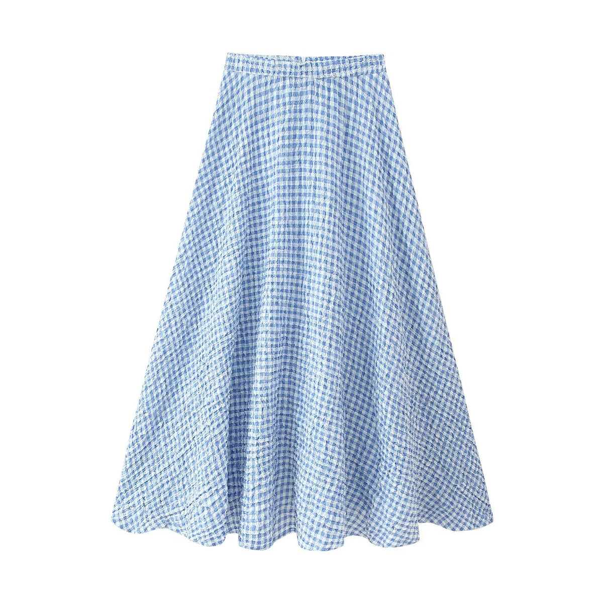 Women's Early Small Grid Top Skirt Set