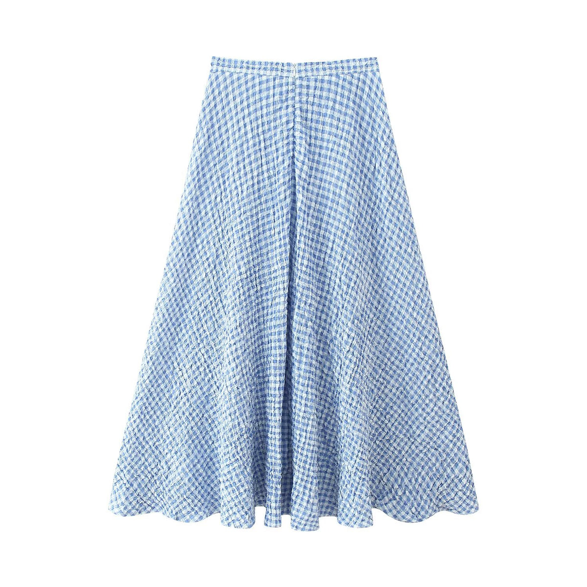 Women's Early Small Grid Top Skirt Set