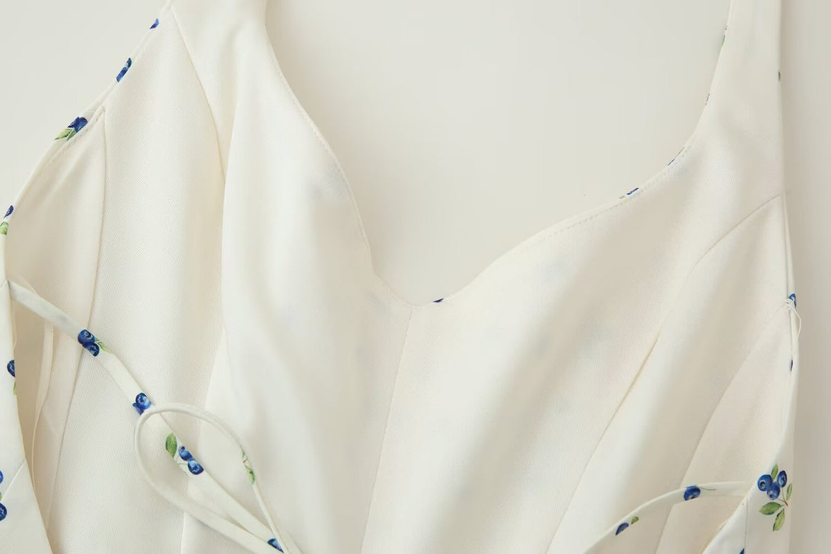 Women's Floral Print Hanging Collar Top