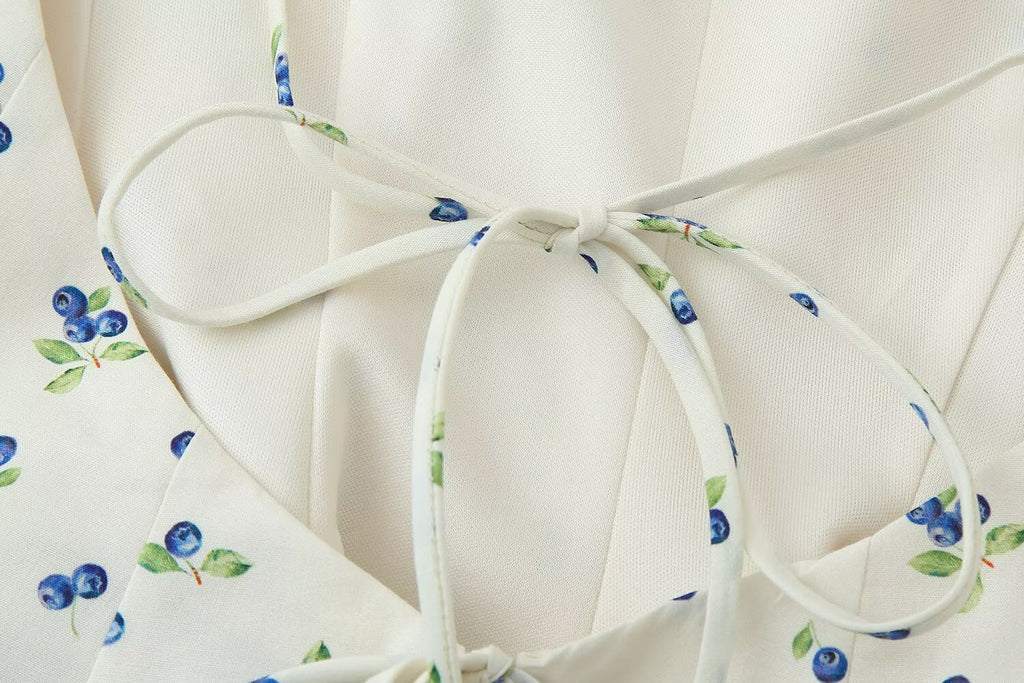 Women's Floral Print Hanging Collar Top