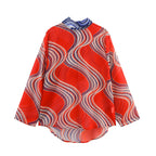 Clothing Bowknot Decoration Printed Shirt Trousers Sets