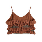 Stylish Simple Beaded Laminated Camisole