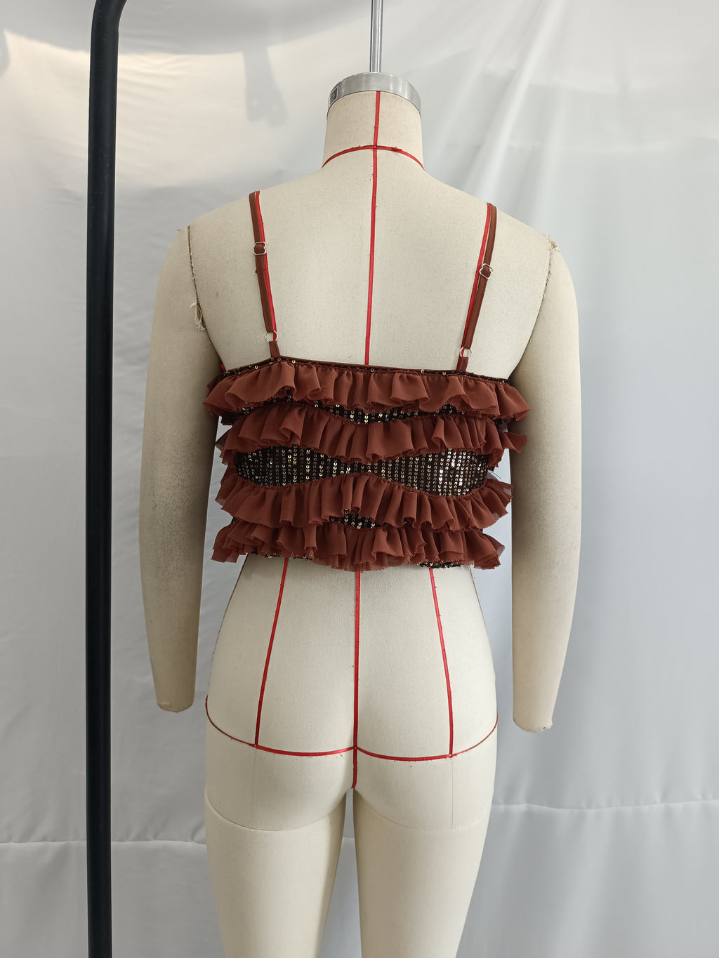 Stylish Simple Beaded Laminated Camisole