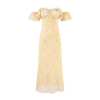 Women's Floral Lace Bodycon Midi Dress