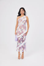 Women's 's Lace One-Shoulder Bodycon Dress