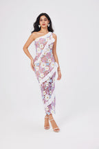Women's 's Lace One-Shoulder Bodycon Dress