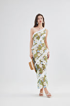 Women's 's Lace One-Shoulder Bodycon Dress