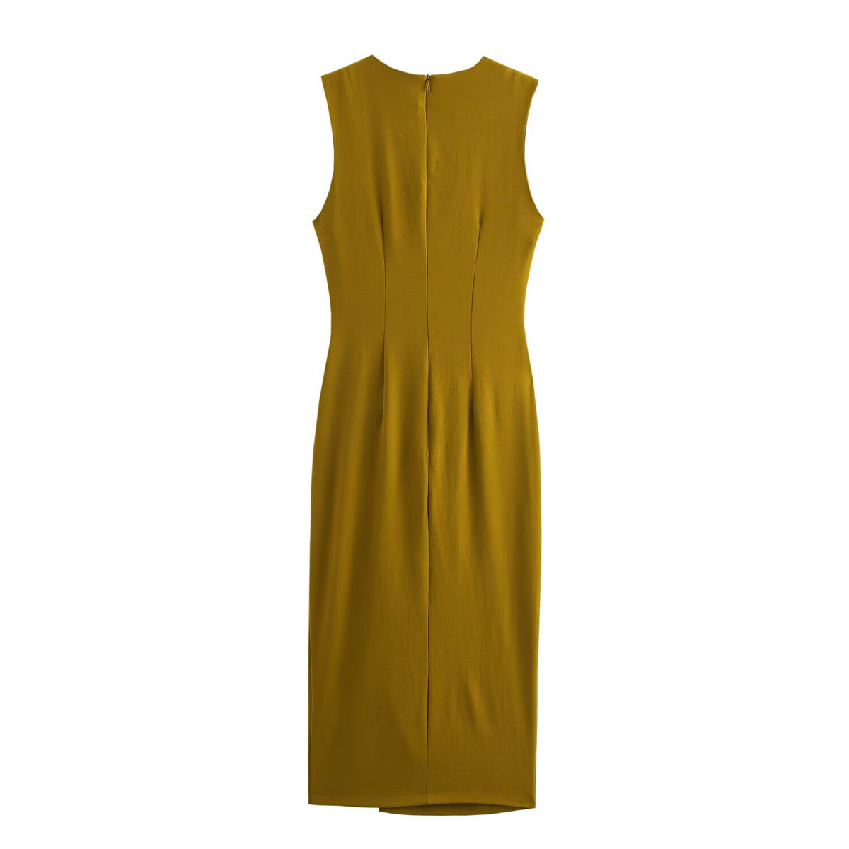 Women's Sleeveless Ruched A-Line Maxi Dress