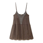 Beaded Sequin Embroidered Spaghetti-Strap Dress